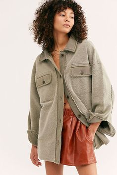 Ruby Jacket - Oversized Jacket - Soft Jacket - Green jacket Ruby Jacket Outfit, Free People Ruby Jacket, Oversized Shacket, Fashion Reference, Festival Jacket, Soft Jacket, Free People Store, Free People Jacket, Oversized Jacket