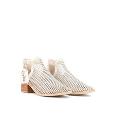 Rosalyn Beige Block Heels Cut-Out Sandal | Rag & Co. | Wolf & Badger Chic Heels With Perforations, Chic Leather Heels With Perforations, Chic Spring Heels With Perforations, Chic Perforated Heels For Spring, Spring Leather Heels With Perforations, Chic Summer Heels With Perforations, Fashion Jewellery, Independent Designers Fashion, Badger