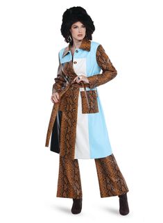 Love the Queen 17580 Suit With Belt, Queen Style, Queen Love, Denim Maxi Dress, Leather Pant, Scarf Headband, Avant Garde Fashion, Pant Suit, Leather Trench Coat