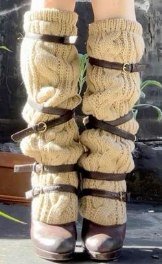 Leg Warmers, A Woman, Socks, Boots