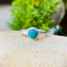 MATERIALS & DIMENSIONS Solid 925 Sterling Silver Turquoise Ring For Women / Handmade Round Turquoise Ring For Her / December Birthstone Ring For Wedding Gift Idea ✦ Natural Turquoise Ring ✦Stone Size:-6 mm approx #You can use it your self or gift it to someone. It is an ideal gift which everyone would love to get. #If you want extra-small or extra-large let me know. We will make it specially for you. #Payment is accepted We accept payment through PayPal. All payments must be made within 7 days o Turquoise Sterling Silver Crystal Promise Ring, Turquoise Sterling Silver Crystal Ring For Promise, Turquoise Crystal Promise Ring In Sterling Silver, Sterling Silver Turquoise Ring For Anniversary, Sterling Silver Turquoise Ring With Bezel Setting For Anniversary, Anniversary Turquoise Ring In Sterling Silver Bezel Setting, Turquoise Toe Ring Jewelry For Anniversary, Turquoise Sterling Silver Ring With Bezel Setting, Turquoise Gemstone Stackable Promise Rings