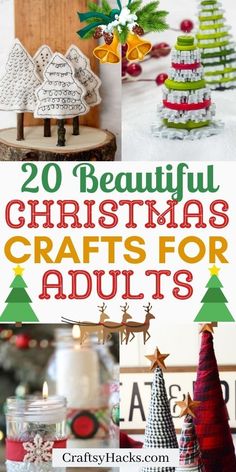 christmas crafts for adults that are easy to make and great for the holiday season with lots of fun