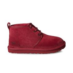 A Classic Chukka Boot Shaped From Supple Leather Gets A Cozy Update With Plush Uggpure Lining. Uggpure Is A Textile Made Entirely From Wool But Shaped To Feel And Wear Like Genuine Shearling. Lace-Up Style Leather Upper/100% Wool Lining/Synthetic Sole Imported Men's Shoes Casual Red Boots With Rubber Sole, Casual Lace-up Boots With Red Sole, Red Low-top Casual Boots, Red Boots Women, Ugg Neumel, Shoes Ugg, Chukka Boot, Red Boots, Mens Uggs