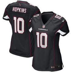 When DeAndre Hopkins is on the field, opposing teams take notice, so showcase your admiration of one of the top players in the NFL with this exclusive Arizona Cardinals Game jersey from Nike. Complete with mesh panels for extra breathability, this jersey replicates the authentic one that DeAndre Hopkins wears every Sunday, giving you the perfect piece of gear for every Arizona Cardinals game this season. Nike Black Top For Game Day, Nike Black Tops For Game Day, American Football Uniforms, Deandre Hopkins, Cardinals Game, Jj Watt, Cardinals Nfl, Baby Nike, Cloth Store