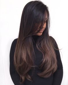 #hair #brunette #prettyhair #hairstyles #haircare #hairproducts #brownhair Ombre Colour, Haircut Medium, Ideas Haircut, Brunette Balayage, Long Brown Hair, Balayage Brunette, Side Bangs, Ash Brown