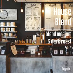 Fair Trade Organic House Blend Zoom Wallpaper, Coffee Shop Counter, Vintage Coffee Shops, Organic House, Coffee Shop Interior Design, Shop Counter, Coffee Shops Interior, House Blend, Instant Photos