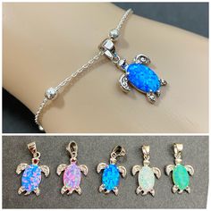 "Sterling Silver Adjustable Opal Turtle Bracelet Dainty Beaded Bracelet With Opal Turtle Charm Stone: Lab created opal Metal: All Components Are Made From Solid .925 Sterling Silver **Choose Bracelet Size At Checkout** XSmall~Adjustable from 6\"-7\" Small~Adjustable from 6.5\" - 7.5\" Medium~Adjustable from 7\" - 8\" Large~Adjustable from 7.5\"-8.5\" **To Determine Bracelet Size: Measure wrist Snug then add 0.5\" . Bracelets are made with 1\" EXT chain so they can accommodate different wrist siz Blue Opal Bracelets For Gift, Adjustable Opal Bracelet Gift, Adjustable Beaded Opal Bracelet, Adjustable Opal Bracelet For Gift, Opal Beaded Bracelets For Gifts, April Birthstone Necklace, White Opal Earrings, Small Dangle Earrings, Dangle Earrings Wedding