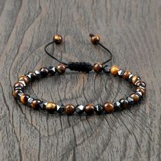 ad eBay - Natural Obsidian Tiger Eye Faceted Hematite Beaded Triple Protection Bracelet - Buy Now, click the link (eBay) Protection Bracelet, Handcrafted Artisan Jewelry, Hematite Beads, Black Obsidian, Bracelets And Charms, Tiger Eye, Artisan Jewelry, Beaded Bracelet, Handcrafted Jewelry