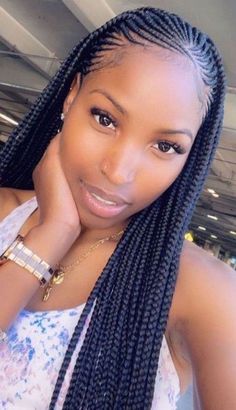 Singles For Black Women, Cornrow Top Box Braids Back, Half Cornrows Half Box Braids, Summer Cornrows, Cornrows Ideas, Cornrow Hairstyle, Braided Mohawk, Mama Hair, Latest Hair Braids