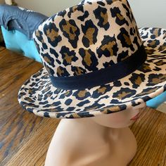 New. Never Worn. Questions? Leave A Comment Below! Adjustable Brimmed Hat In Leopard Print, Casual Brown Fedora For Fall, Brown Fedora For Beach In Fall, Brown Fedora For Beach Outing In Fall, Brown Fedora For Fall Beach Outing, One Size Fedora Hat For Fall, One Size Fits Most Fall Vacation Hat, Trendy Brown Hat One Size, Trendy Brown Hats One Size