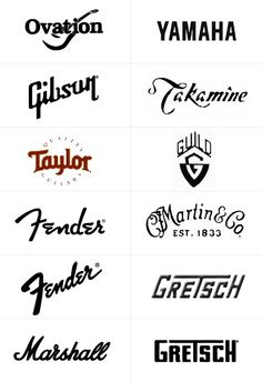 many different types of logos are shown in this image, and there is no image to describe