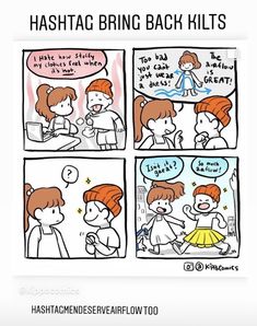 a comic strip with two girls talking to each other