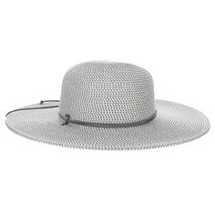 Soft tweed braid sun hat for maximum sun protection. Multicolor straw braid creates a unique look. Dark grey hat is a combination of black, grey and beige color straw. Light grey hat is made of grey, beige and white straw. Classic sun hat with slightly floppy brim, 4" wide. Dome crown. Leatherette band and chin strap with wood bead. Ribbon inner band with drawstring. Packable, crushable. UPF 50+ UV blocking sun hat. One size, best fit medium/large, 58 cm, 22.8". 75% paper, 25% polyester blend. B Gray Brimmed Sun Hat For The Beach, Gray Brimmed Sun Hat For Beach, Gray Brimmed Sun Hat For Summer, Gray Brimmed Sun Hat For Spring, Gray Sun Hat With Curved Brim For Spring, Gray Wide Brim Sun Hat For The Beach, Gray Wide Brim Sun Hat For Beach, Gray Brimmed Hat For Vacation, Gray Lightweight Sun Hat For Summer