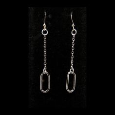 These Paper Clip dangle earrings are quality crafted using: > Surgical Stainless Steel Paper Clip Chain Links > 2mm Polished Stainless Steel Flat Cable Chain > Stainless Steel Jump Ring Connectors > 925 Solid Sterling Silver (stamped) Ear Wires   The perfect accessory for adding a little fun to your day or any outfit! They are lightweight and go well with everything!  A great addition to any earring collection!  🔗🔗 ☞ Hypoallergenic - Non Tarnish - Scratch Resistant - Lightweight ⛓️ Dimensions Nickel Free Long Drop Jewelry For Everyday, Nickel-free Long Drop Jewelry For Everyday, Minimalist Cadmium-free Dangle Earrings, Paperclip Shaped Metal Earrings As Gift, Minimalist Nickel-free Oval Link Jewelry, Minimalist Nickel-free Jewelry With Oval Links, Oval Link Metal Earrings For Gift, Metal Oval Link Earrings For Gift, Classic Hypoallergenic Sterling Silver Linear Earrings