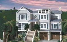 this is an artist's rendering of a two story house