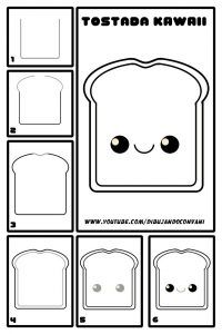 the instructions for how to make toasted kawaia bread with eyes and mouth