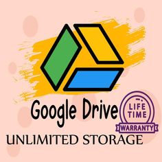 the logo for google drive warrant is shown in front of an orange and yellow background