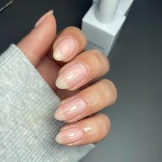 Clear Coat Gel Nails, Clear Gel Polish On Natural Nails, Natural Nails Clear Polish, Clear Biab Nails, Glossify Nails, Clear Polish Nails, Clear Manicure Natural, Clear Gel Nails Natural Short