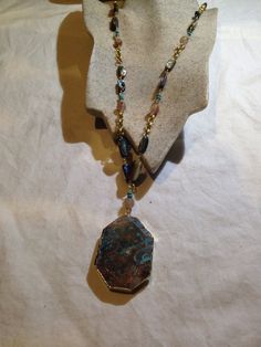 Gorgeous hand wrapped Austrian Crystal Abalone and Turquoise Agate necklace All jewelry is shipped in a nice gift box. Check out our over a THOUSAND great reviews Spiritual Agate Turquoise Gemstone Necklace, Handmade Blue Turquoise Agate Necklace, Bohemian Turquoise Agate Necklace, Turquoise Agate Spiritual Crystal Necklace, Bohemian Hand-strung Agate Crystal Necklace, Agate Necklace, Hand Wrap, Austrian Crystal, Blue Stone