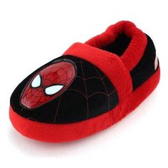 NEW! Little boys Spiderman logo slip on slippers. comfortable and easy to put on. Toddler sizes