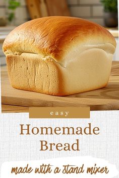 a loaf of homemade bread sitting on top of a cutting board