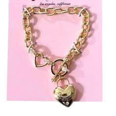 - Nwt Juicy Couture Goldtone Heart Logo Embossed Charm J Chain Bracelet Overall, The Bracelet Is Approximately 8" Long. The Heart Charm Is Approximately 7/8" By 7/8". See All Provided Photos Prior To Purchase. Posh Embassador 5 Star Seller Fast Shipping Carefully Packaged Smoke Free Home Juicy Couture Purse, Juicy Couture Jewelry, Heart Logo, Couture Jewelry, Cute Bracelets, Dream Jewelry, Heart Charm, Womens Jewelry Bracelets, Chain Bracelet