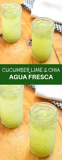 cucumber lime and chia aqua fresca