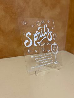 a glass award with the words 3 spirits station on it