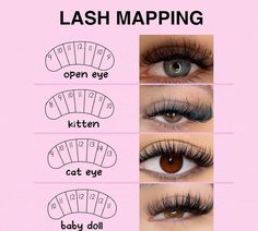 #lashes #lashesextension #lashesonfleek #lashesfordays Extra Wispy Lash Extensions, What Lashes For Eye Shape, Different Lash Maps, Easy Lash Map, Pawotence Lash Map, Lash Mapping For Almond Eyes, Primark Individual Lashes, Lashes Styles Extensions, Easy Lash Mapping