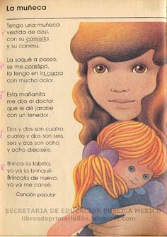 an illustration of a woman holding a child in her arms with the caption'la muneca '