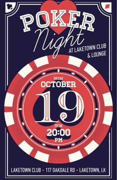 a poster for the poker night