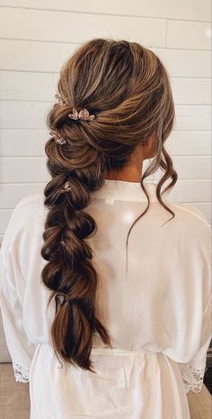 Wedding Hair Trends, Cute Prom Hairstyles, Wedding Braids, Braided Prom Hair, Hoco Hairstyles, Dance Hairstyles, Long Hair Wedding Styles, Prom Hairstyles For Long Hair, Wedding Hair Inspiration