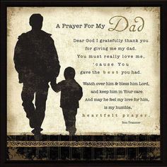 a father's day card with an image of a man and child walking together