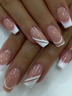 Nails Shape, Short French, Square Nail, Nail Art Glitter, Colorful Nails, Stick On Nails, False Nail, Nail Arts