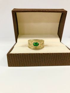 An Eye-Catching Medieval Ring with Shiny Gemstones on top. Gold Byzantine Ring- Emerald Ring - Medieval Ring - Etruscan Ring - Danelian Jewelry Following fine techniques to bring to life according to Etruscan & Byzantine design. ◾ Dimensions: 10.5mm width at the top. ◾ Bottom: 4.5mm width ◾ Materials: Choose your desired material for your ring, (Sterling Silver 925, 9K Solid Gold, or 14k Solid Gold). 18K Solid Gold option is also available, message us! Sterling Silver 925 option is available Byzantine Style Yellow Gold Emerald Ring For Anniversary, Byzantine Yellow Gold Emerald Ring For Anniversary, Byzantine Style Emerald Ring In Yellow Gold, 14k Gold Byzantine Style Gift Rings, 14k Gold Byzantine Ring As Gift, 14k Gold Byzantine Ring Gift, Byzantine Style Oval Anniversary Rings, Oval Byzantine Style Anniversary Rings, Byzantine Style Emerald Ring For Gift