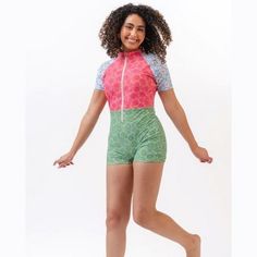 Lime Ricki Women's Daisy Patch Retro Rash Guard : Target Daisy Patches, Cupshe Swimsuits, Floral One Piece, Swimsuit Shops, Floral Short, Padded Bras, Swimwear Fashion, Bra Cups, Rash Guard