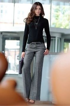 Business Casual Outfits For Work, Grey Pants, Professional Outfits