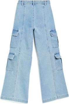 Tractr Kids' Wide Leg Cargo Jeans | Nordstrom Wide Leg Cargo Jeans, Stretchy Jeans, Cargo Jeans, Wide Legs, Big Kids, The Weekend, Chloe, Wide Leg, Size 10