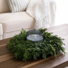 Darby Creek's Mini & Candle Wreath Collection provides winter beauty for any area in your home. These versatile wreaths can be hung by themselves or in a grouping! They also double as a fabulous centerpiece with a candle placed in the center. With fresh looking foliage that never fades our candle wreath centerpiece will breathe life into any space. At Darby Creek Trading we take pride in producing unique and luxurious floral designs. We source the best quality materials available and handcraft e Anthropologie Christmas Decor, Candle Wreath Centerpiece, Dining Room Christmas Decor, Wreath Centerpiece, Anthropologie Christmas, Candle Wreath, Diy Christmas Decorations For Home, Mini Candle, Faux Hydrangea