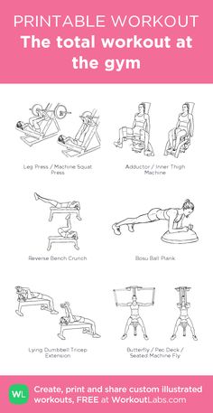 the printable workout poster is shown with instructions for how to do it and what to use