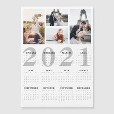 a calendar with photos and the date on it