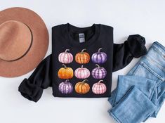 Fall Purple Pumpkin Shirt,Pumpkin Patch Shirt,Fall Clothing,Spooky Shirt,Autumn Shirt,First Day Of Fall Shirt,Pink Plaid Pumkin,Fall Apparel My shirts, sweatshirts, and tanks are a fun and joyous way to show your style while shopping, heading to the beach, and bringing your children to social events, family outings, and everyday life. All my t-shirt designs are direct to garment and provide the best quality and longevity.  Pumpkins Picture: Purple Pumpkins, Pink Pumpkins, Plaid Pumpkins, Orange Pink T-shirt For Fall, Cute Multicolor Fall T-shirt, Orange Spooky T-shirt For Fall, Fall Purple, Purple Halloween Graphic Tee T-shirt, Pumpkin Pictures, Purple Pumpkin, Patches Shirt, Pink Pumpkins