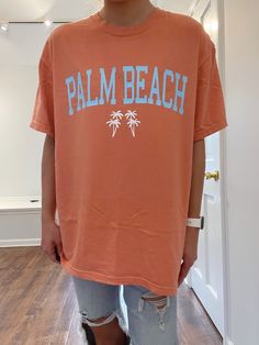 Smiley Face Tee, Point Pleasant Beach, Orange Tees, Beach Tee, Beach T Shirt, Point Pleasant, Beach T Shirts, Comfort Colors Tee, Be A Nice Human