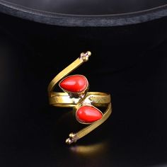 Red Coral Ring , Gold Ring, Handmade Red Coral Rings, Unisex Ring, Women's Jewelry Ring, Anniversary Jewelry. New Year Gift. Material:- Brass Size:- Any The ring can be customized on request and the gemstone can be made to any gemstone you want. Same Design Ring Are Upload With Any Gemstone. Please Visit Our Shop to View Complete Collection. If You Need Faster Shipping, Please Contact us ♥Please Make Sure to Include The Correct Address During Before Ordering. You Can return the Item within 30 Da Red Toe Ring Jewelry For Weddings, Red Open Ring Jewelry For Wedding, Red Toe Ring For Wedding, Red Gemstone Toe Ring, Red Metal Ring Jewelry For Anniversary, Valentine's Day Metal Ring Jewelry, Red Metal Rings For Wedding, Red Crystal Ring For Valentine's Day, Red Ring Jewelry For Valentine's Day