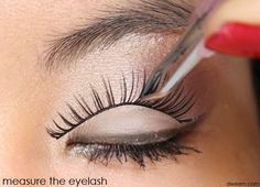 Eyelashes Application, False Eyelashes Tips, Fake Eyelashes Applying, Eyelashes How To Apply, Make Up Diy, Semi Permanent Lashes