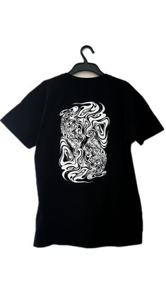 Send me a message with your desired design and size !  The perfect limited edition t-shirt for techno / rave / free party lovers who are looking for a unique piece for their rave outfits, but also for everyday life !  Their are 2 designs available : skull / soundsysteme on fire & "Free techno" / trippy symmetrical faces.  Their are 3 sizes available (varies depending on the design) : M / L / XL. The designs are hand screen printed on quality, 100% Coton black t-shirts. Very comfortable and styli Party Culture, Techno Rave, Techno Fashion, Trippy Designs, Miku Hatsune, Black T Shirts, Rave Outfit, Rave Outfits, On Fire