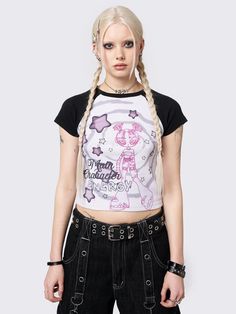 Pop Punk Bunny Black & White Oversized Graphic T-shirt | Minga London – Minga London US Grunge Wardrobe, Bunny Black, Minga London, Punk Grunge, Pop Punk, Oversized T Shirt, Y2k Fashion, Oversized Tshirt, Infant Tees