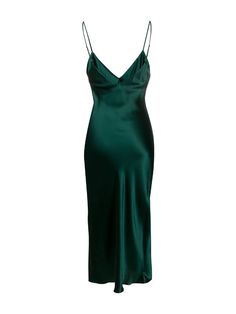 Emerald Green Satin Dress, Slip Dress Midi, Dress Png, Green Satin Dress, Dress Midi, Green Satin, Green Silk, Satin Dress, Halter Formal Dress