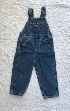 Vintage Canadian Oshkosh overalls,  in good condition.  The tag says size 4,  measurements in photos. Oshkosh Overalls, Vintage Oshkosh, Kids Overalls, Jeans Kids, Kids Pants, Denim Overalls, Halloween Shopping, Blue Jeans, Gender Neutral