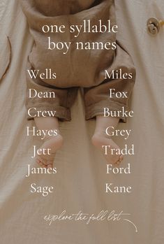 Searching for short boy names, but haven't found the *one* quite yet? *This* is the ultimate baby boy names list of one syllable boy names - perfect for 2025! Whether you love rare baby names or simple, sweet baby names, this hand-picked listed of baby name inspiration & boy name ideas is full of ACTUALLY MODERN baby names for your little one that you probably didn't realize are trending! (Including both baby names and meanings for each of our picks)